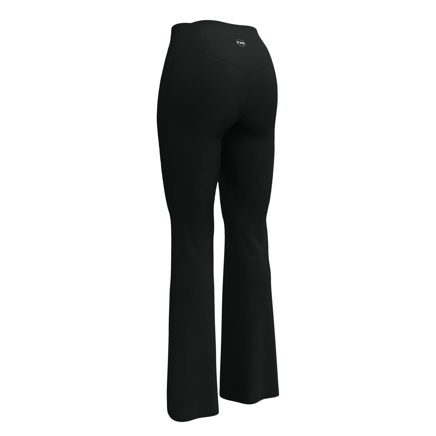 FYD Solid Black Size Inclusive Flare Leggings