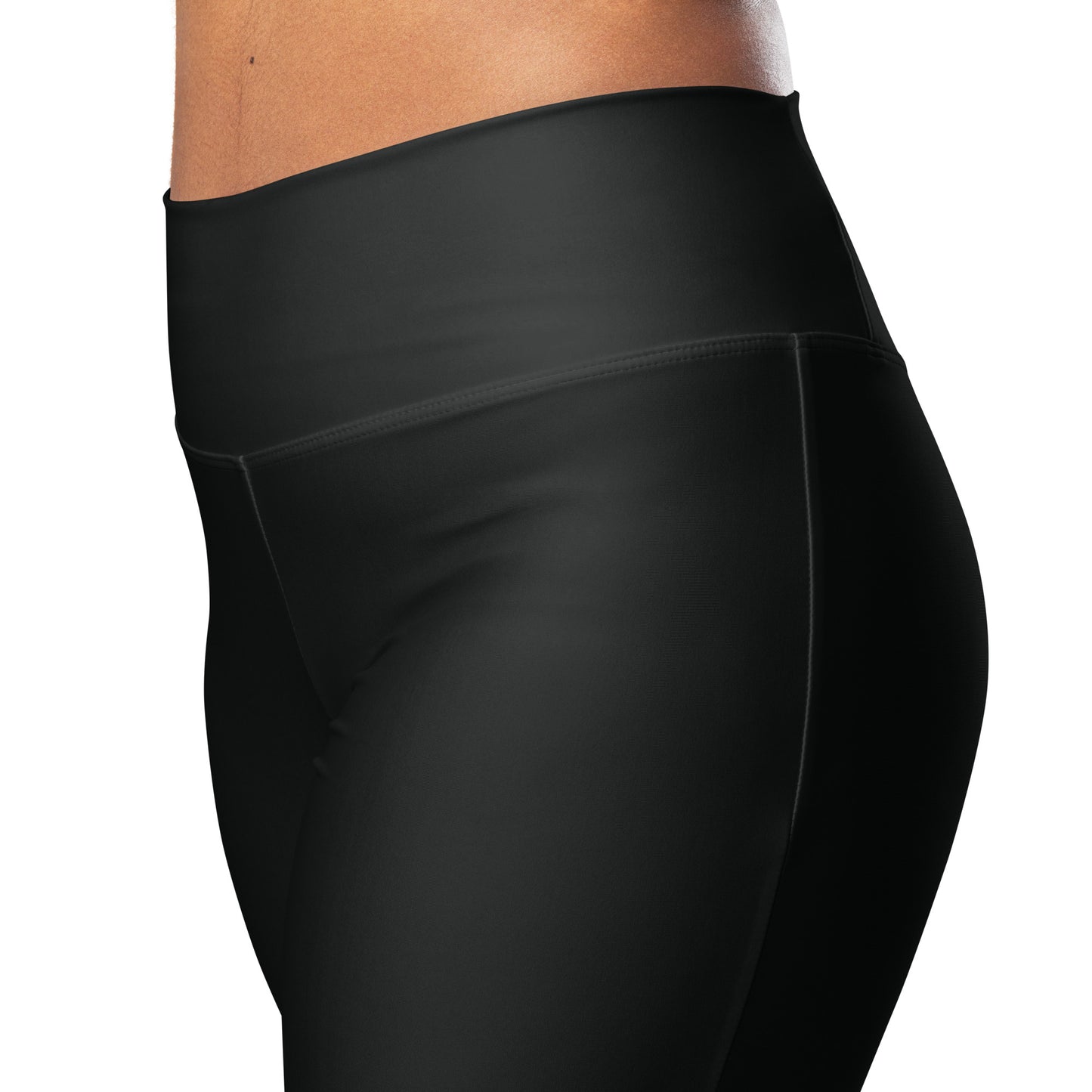 FYD Solid Black Size Inclusive Flare Leggings