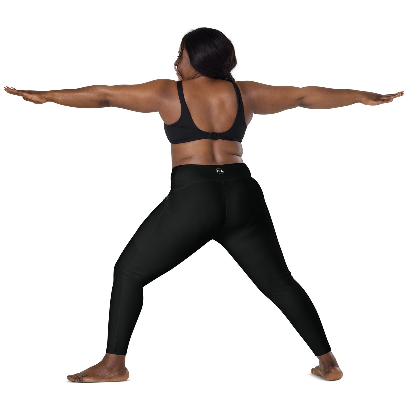 Leggings with pockets in solid black