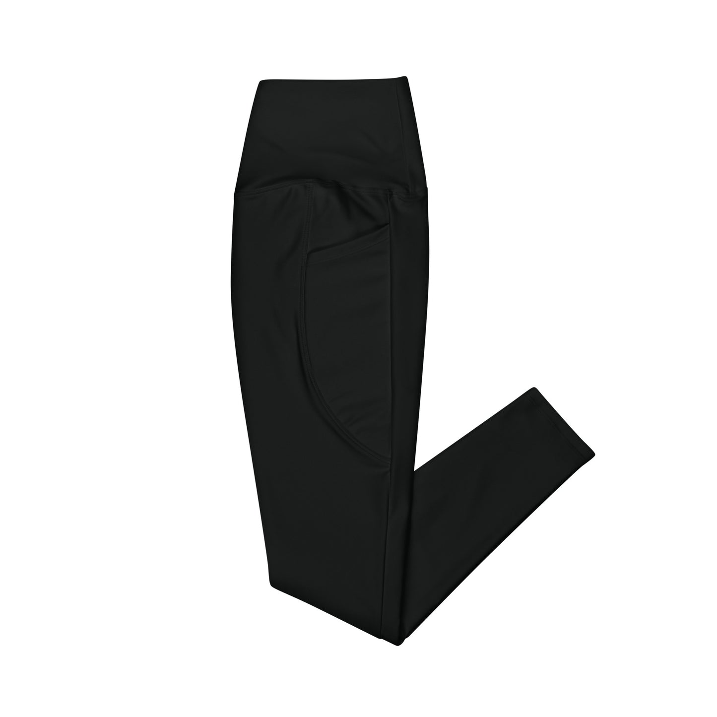 Leggings with pockets in solid black