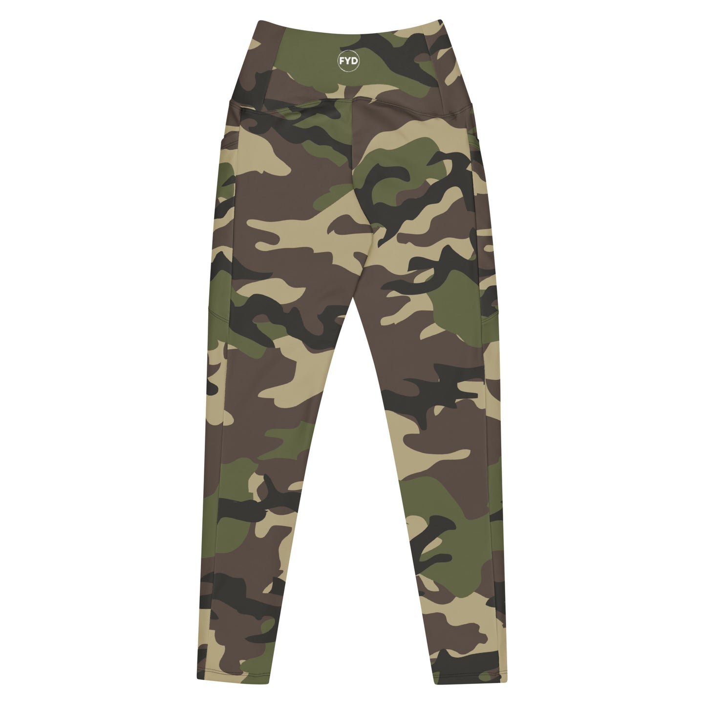 Classic Green Camo print Size Inclusive Leggings with pockets