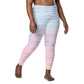 FYD High Waisted Recycled Leggings with pockets in pastel stripes