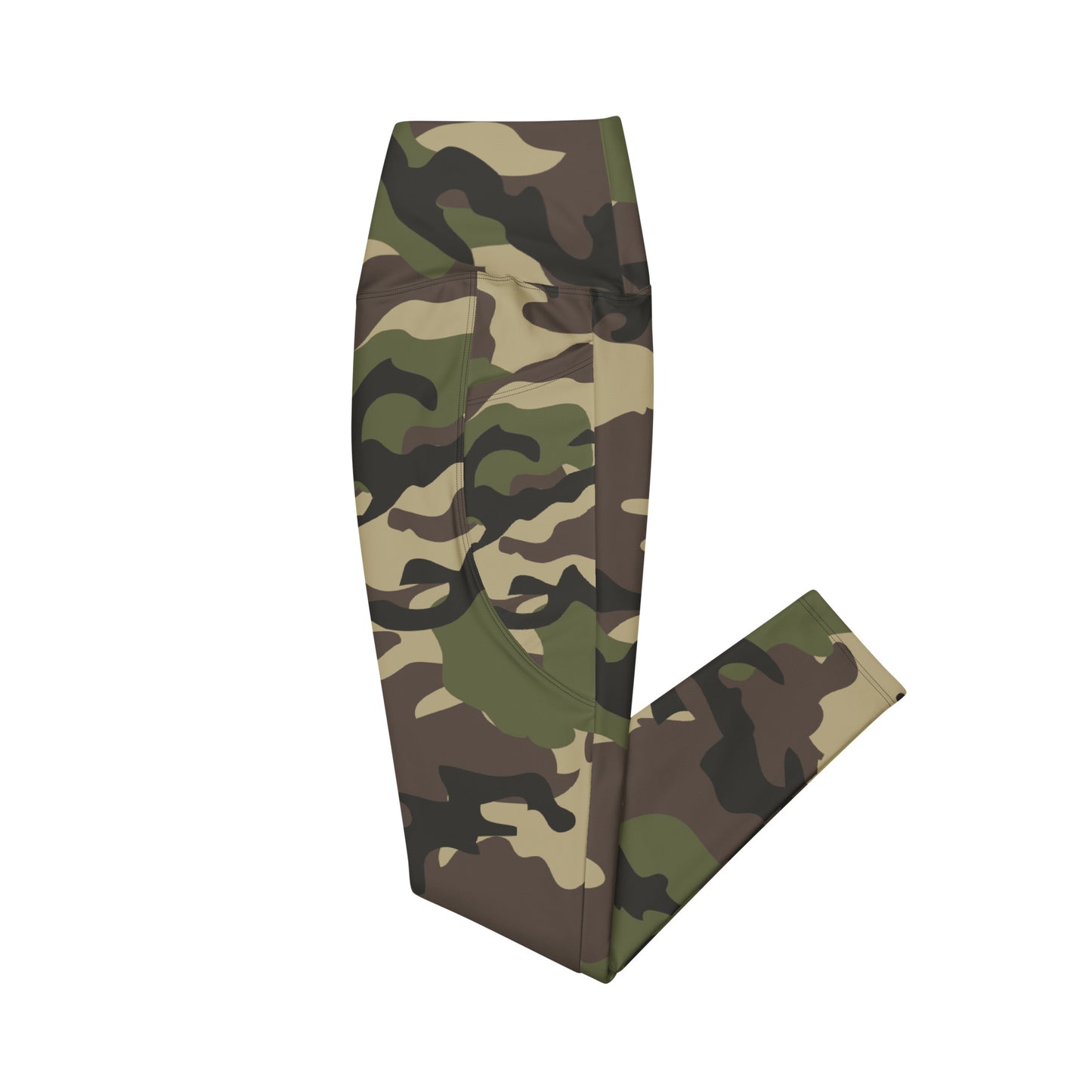 Classic Green Camo print Size Inclusive Leggings with pockets