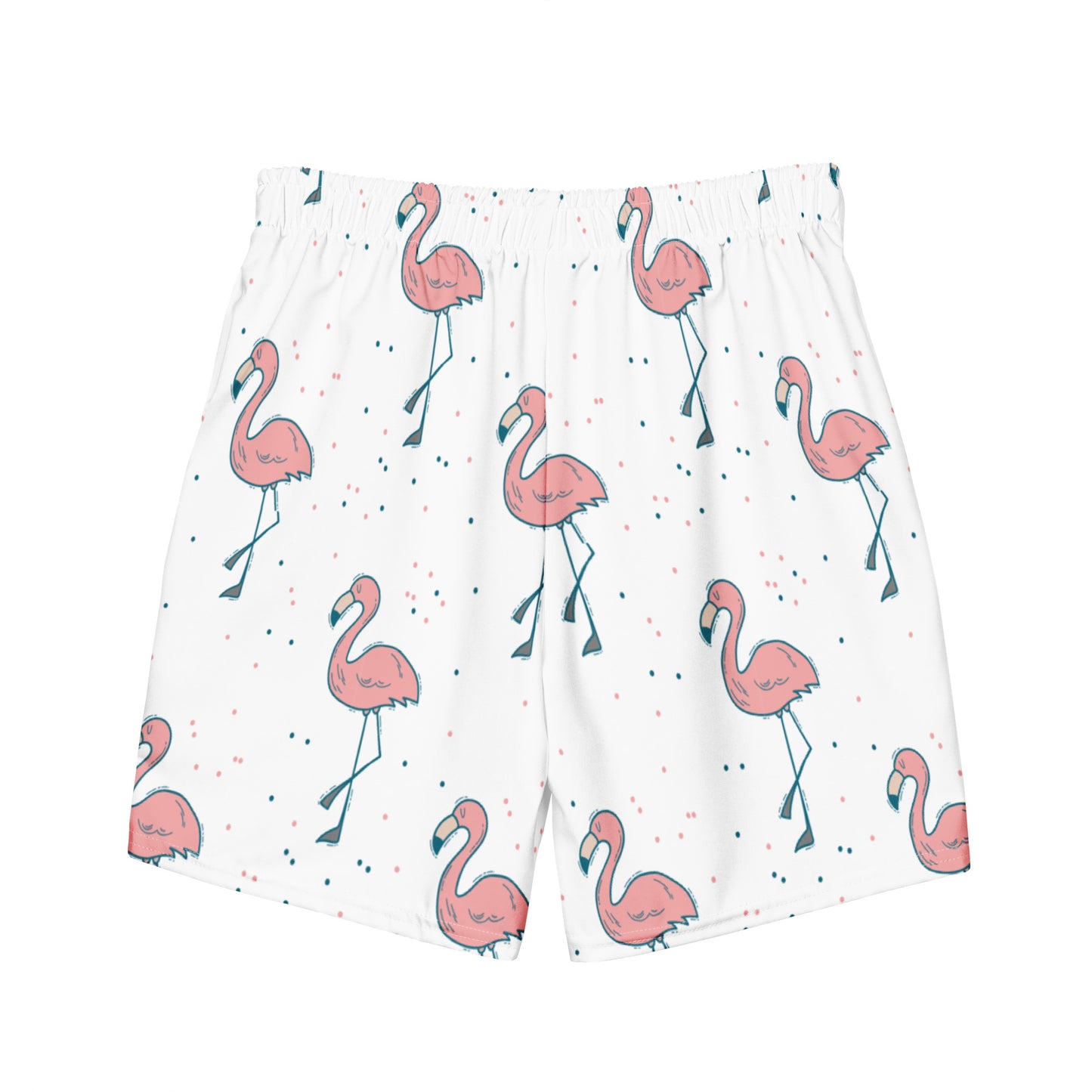 FYD Men's Recycled Swim Trunks in dancing flamingos