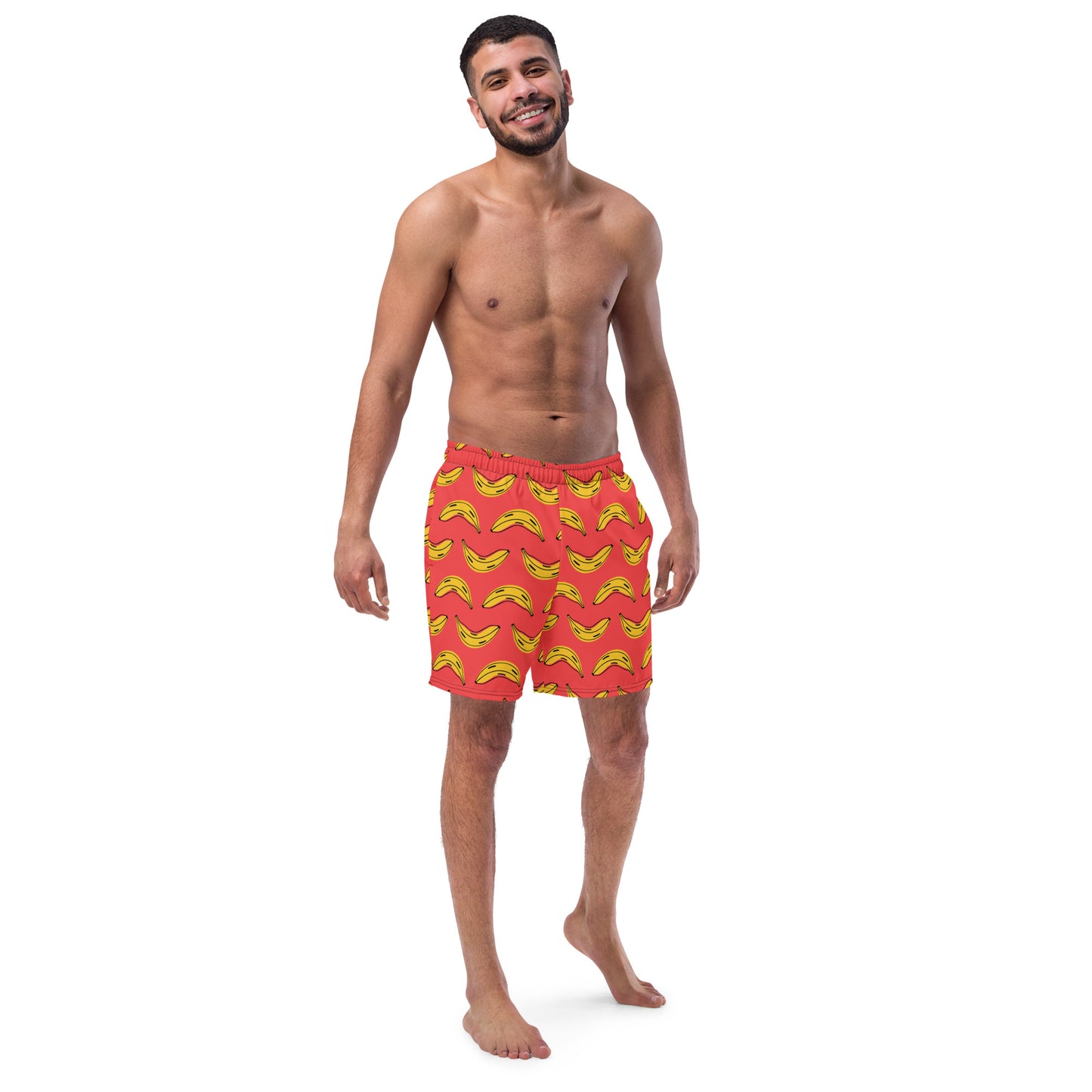 FYD Men's Recycled Swim Trunks in zany bananas