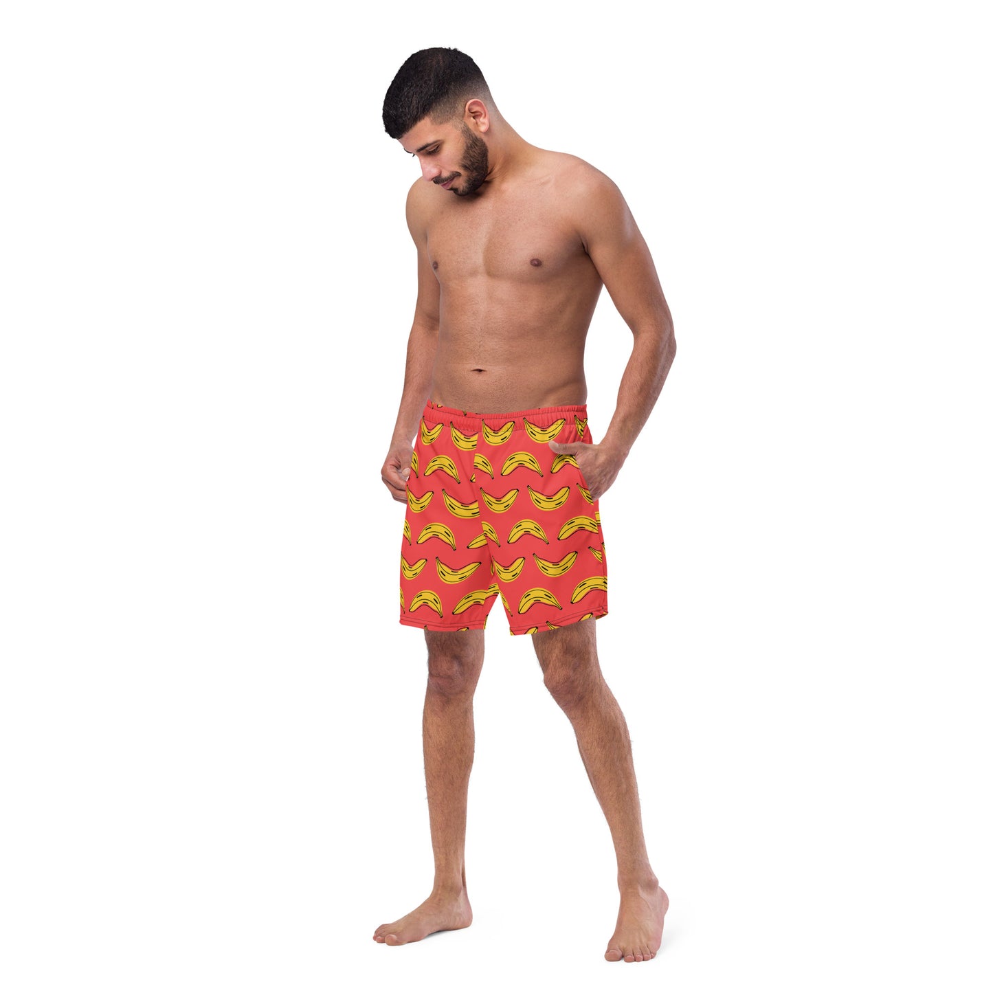 FYD Men's Recycled Swim Trunks in zany bananas