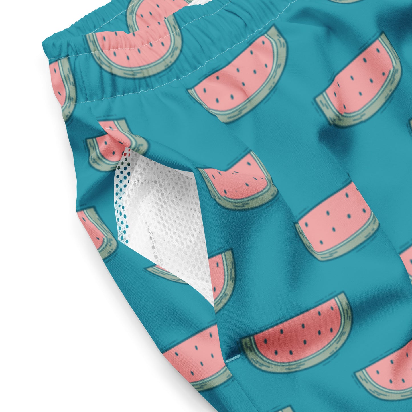 FYD Men's Recycled Swim Trunks in watermelon summer
