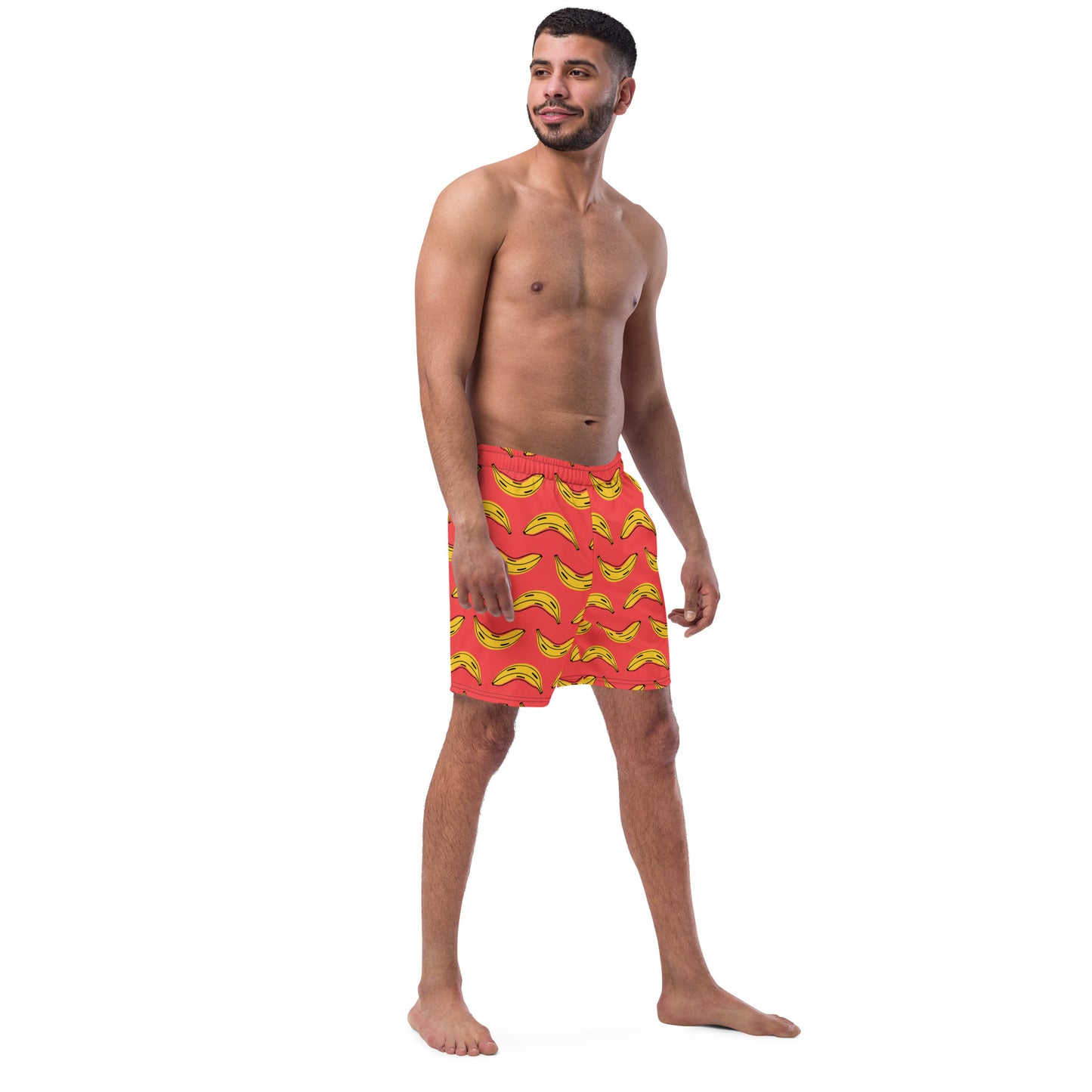 FYD Men's Recycled Swim Trunks in zany bananas