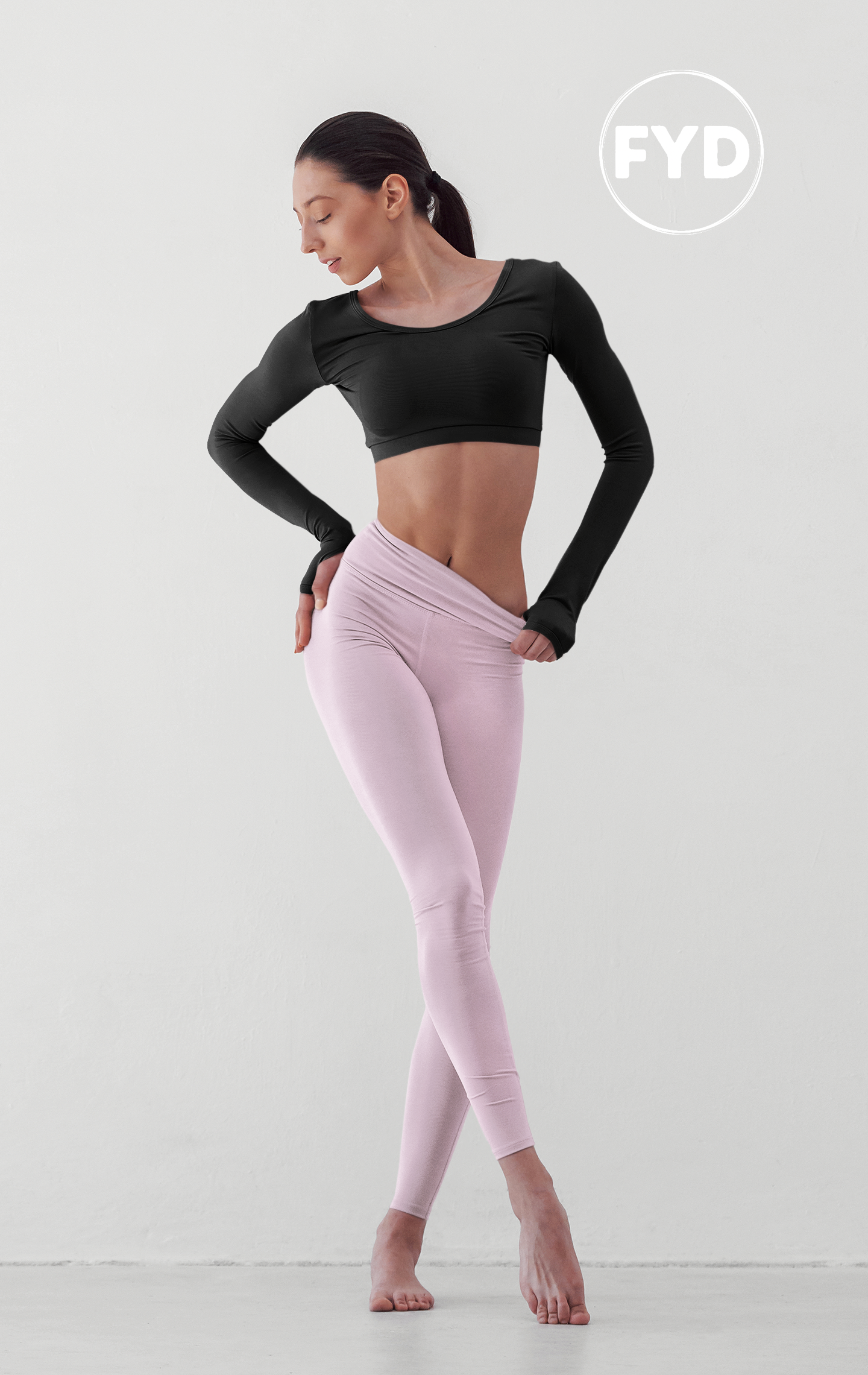 Size Inclusive Leggings with pockets in pastel pink