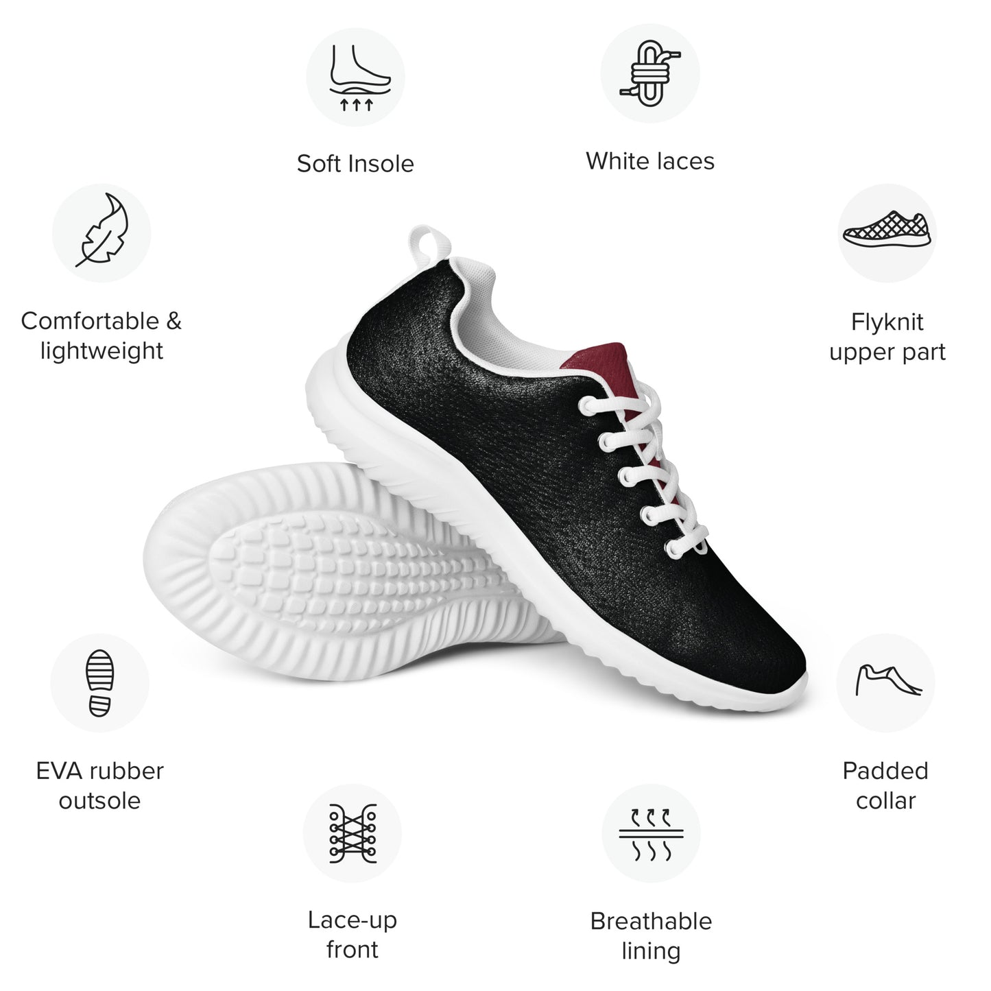 Red & Black Color Block FYD Women’s Athletic Sneakers