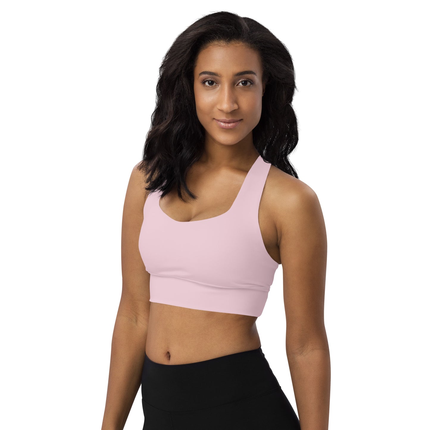 Size Inclusive Longline Sports Bra in Pretty in Pink - familiar...yet different
