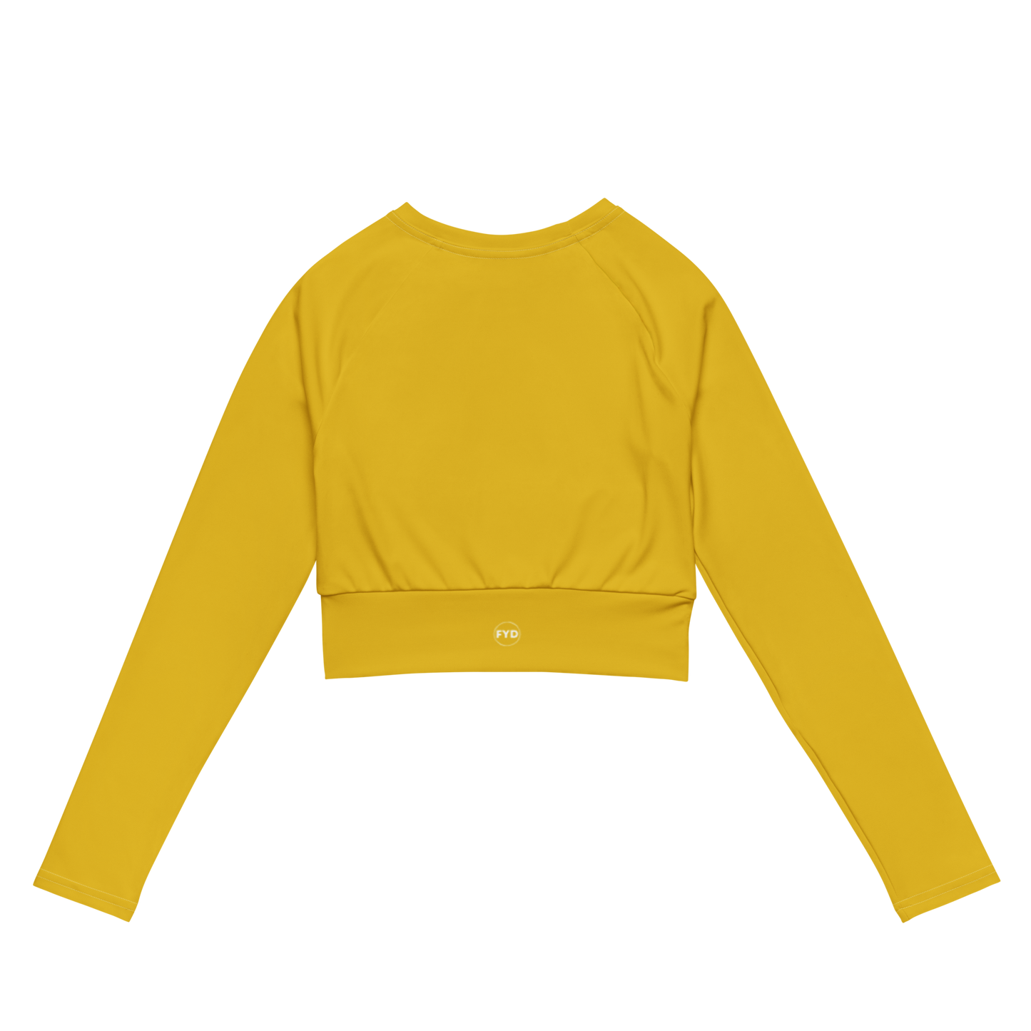 Recycled Long-Sleeve Crop Top in Goldenrod Yellow - familiar...yet different