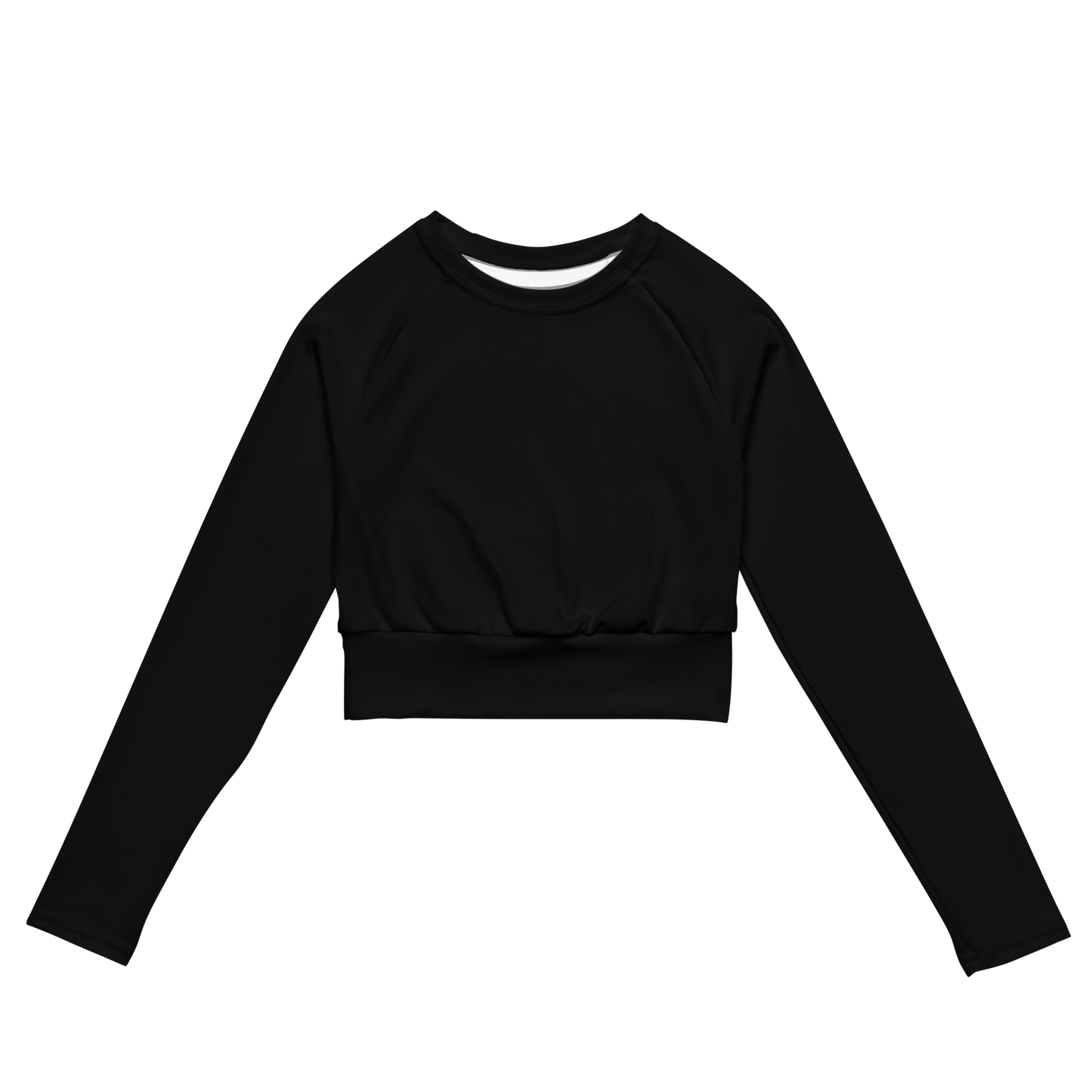 Recycled Long-Sleeve Crop Top in Black - familiar...yet different