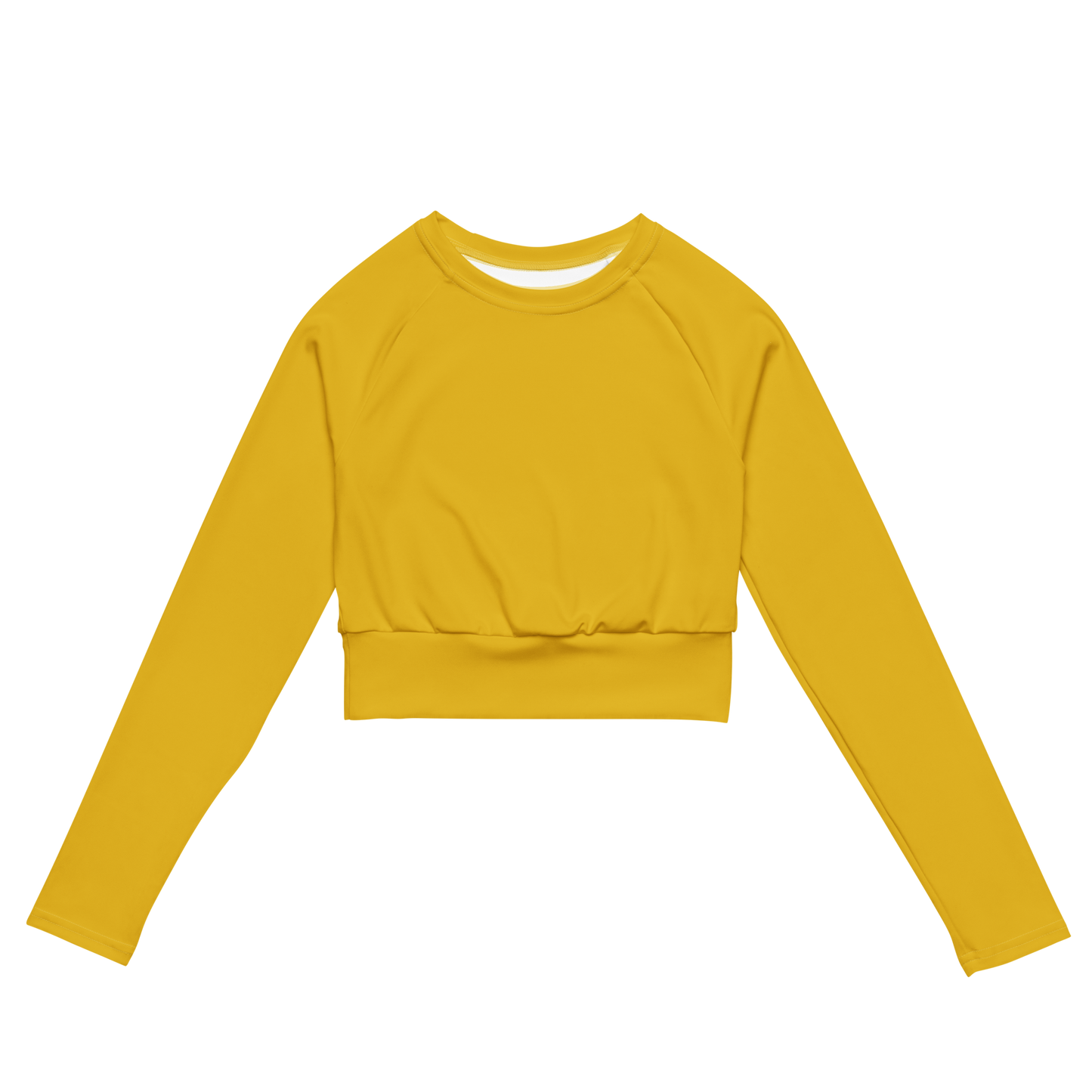Recycled Long-Sleeve Crop Top in Goldenrod Yellow - familiar...yet different