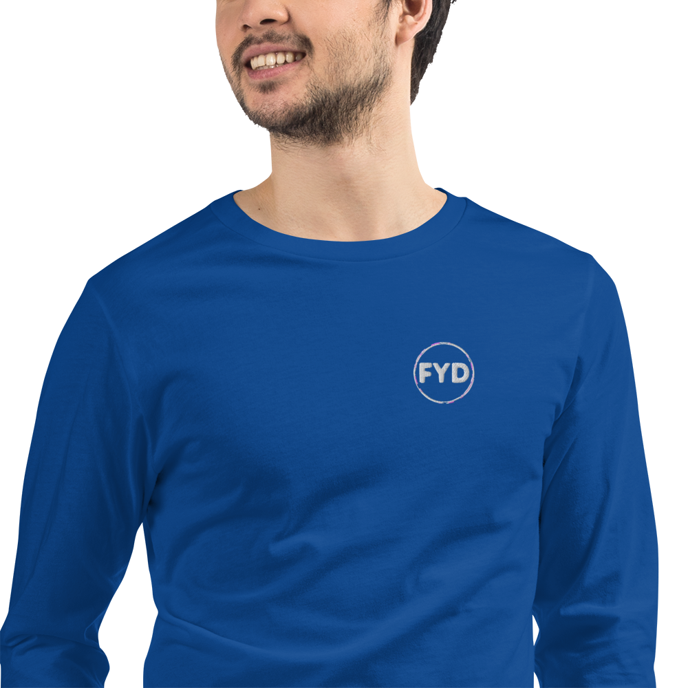 Unisex Logo-Embroidered Long Sleeve Tee + 8 colors - familiar...yet different