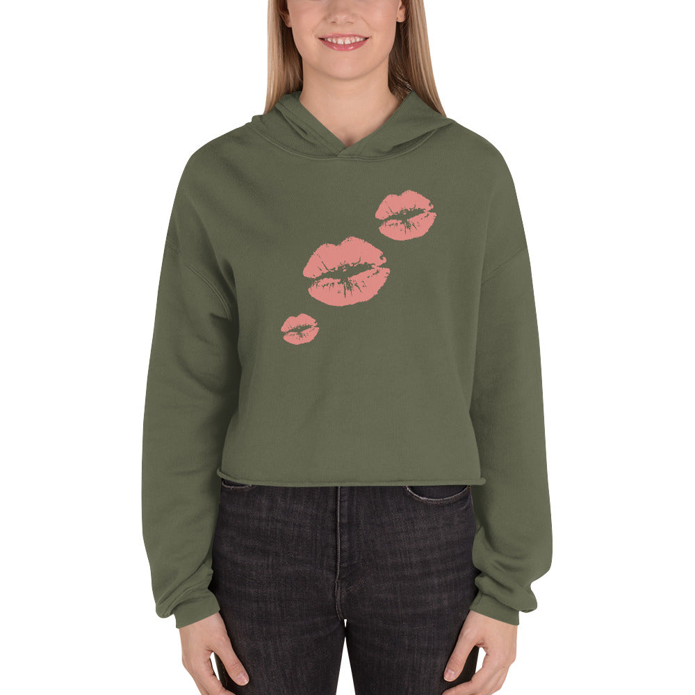Crop Hoodie kissable lips in 4 colors - familiar...yet different