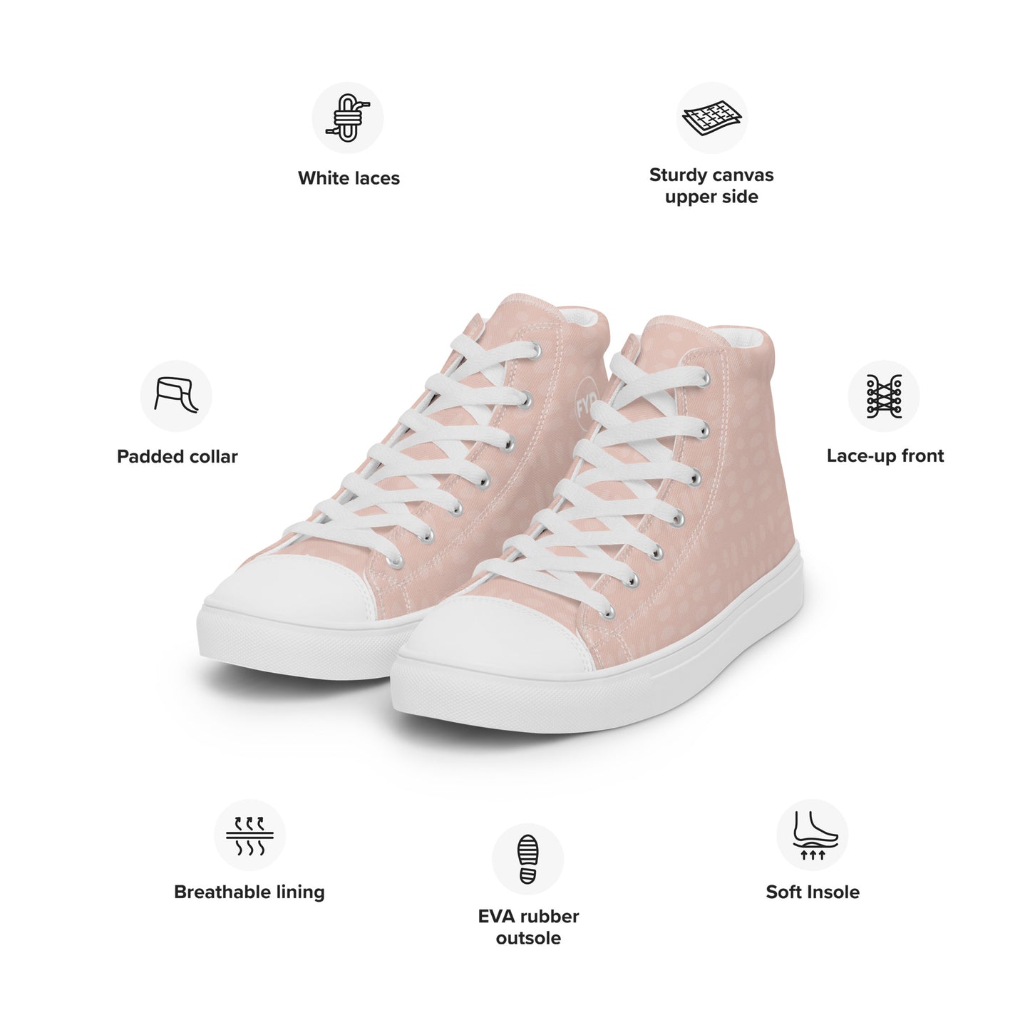 Women’s High Top Sneakers in King Protea Pink - familiar...yet different