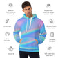 FYD Unisex Hoodie in blue iridescent wavelength