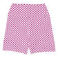 FYD Mini Yoga Shorts in pink & white check