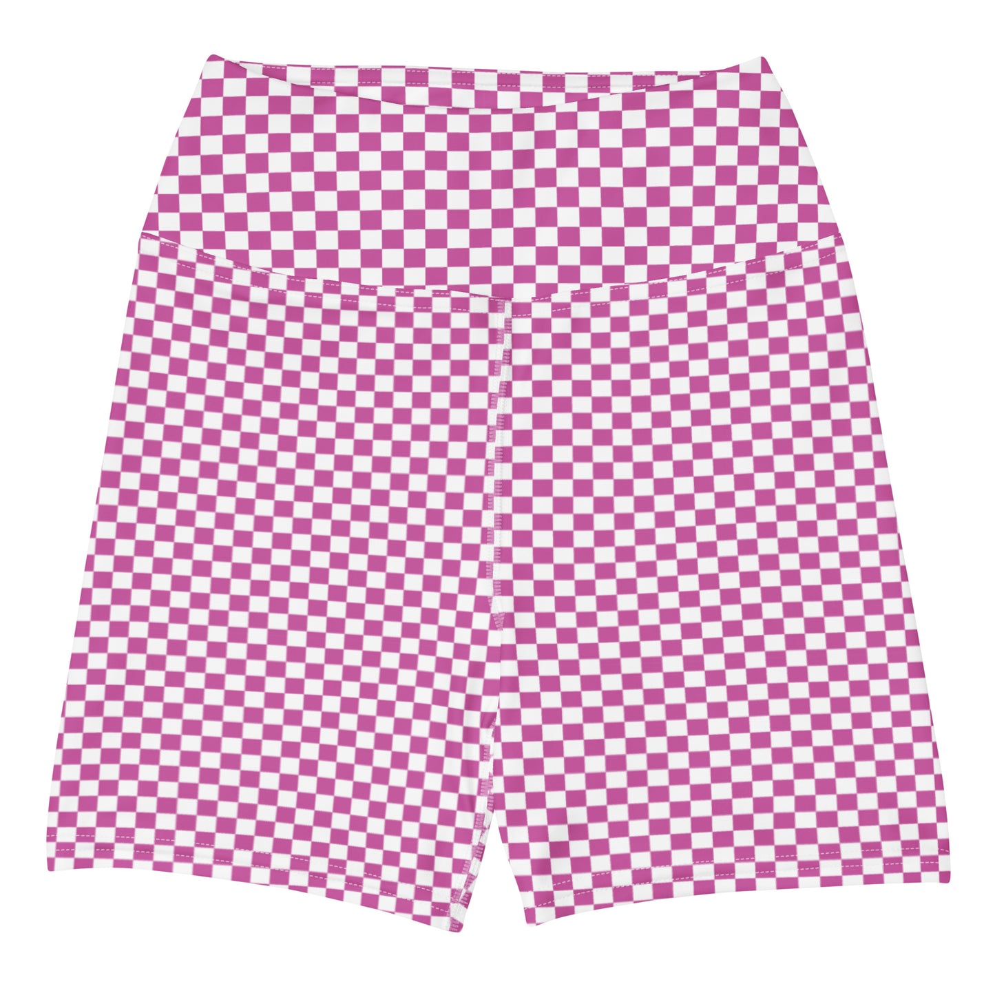 FYD Mini Yoga Shorts in pink & white check