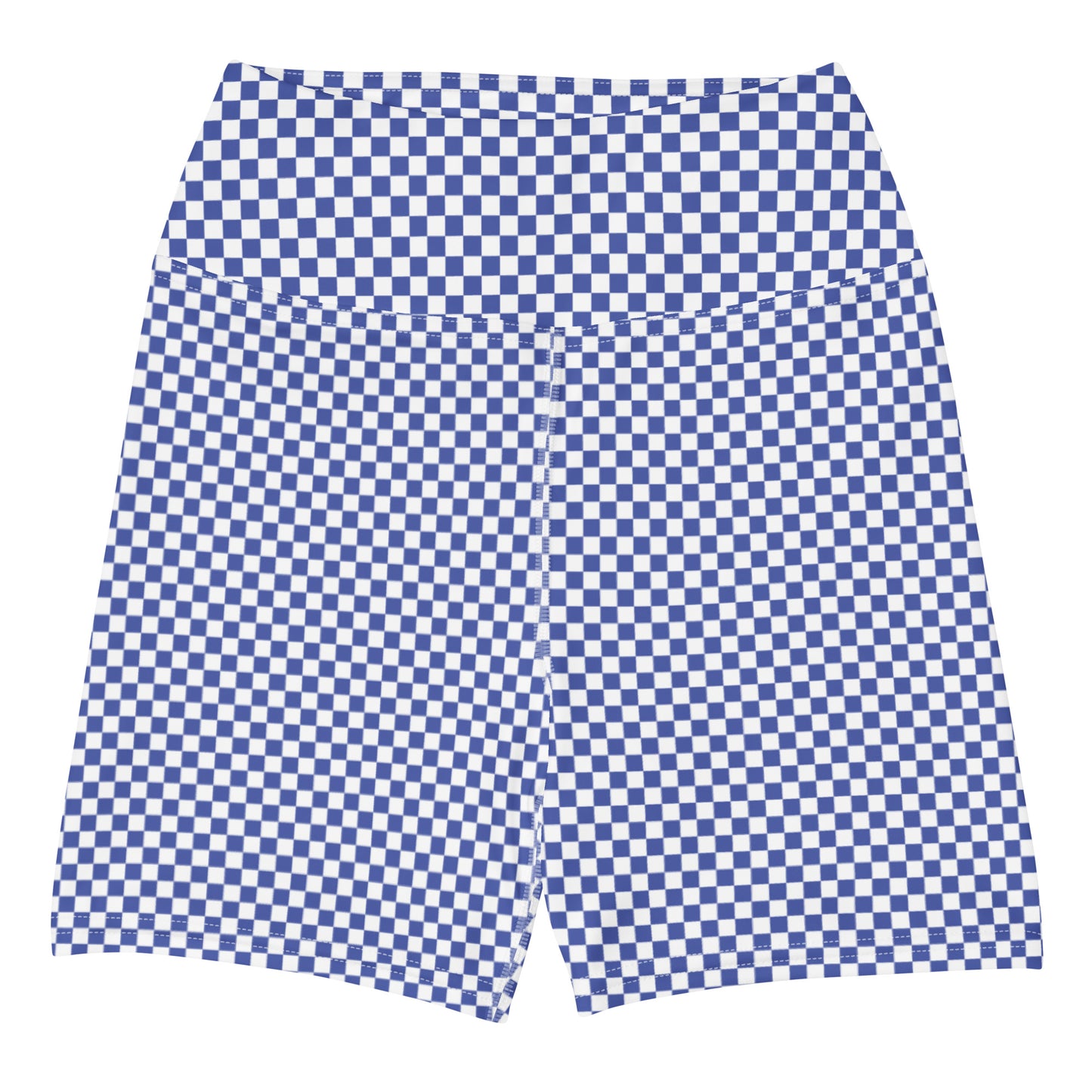 FYD Mini Yoga Shorts in blue & white check