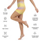 FYD Mini Yoga Shorts in yellow iridescent wavelength