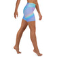 FYD Mini Yoga Shorts in blue iridescent wavelength