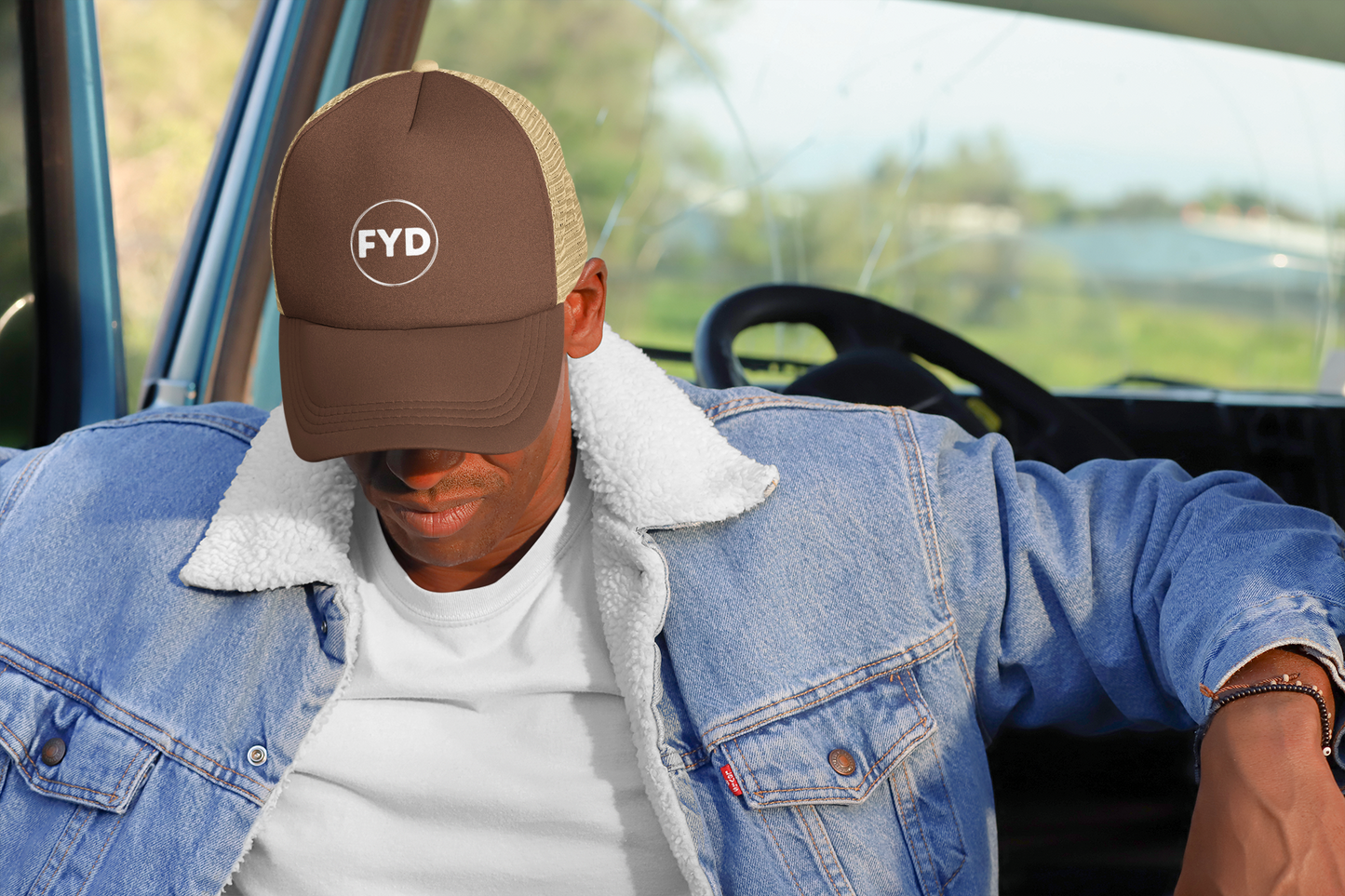 FYD Logo-Embroidered Trucker Hat in 6+ colors