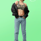 Classic Green Camo print Long-Line Sports Bra