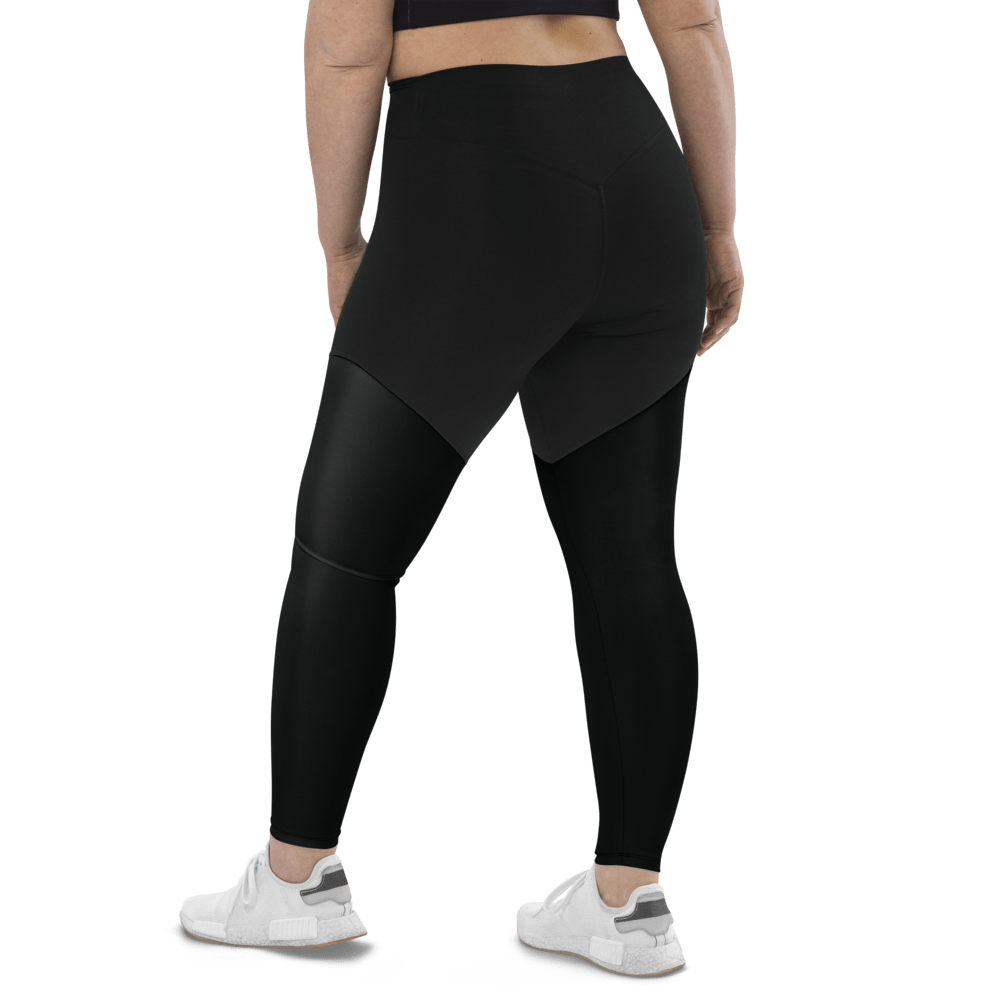 Leggings + Sporty Compression solid 3 colors black in