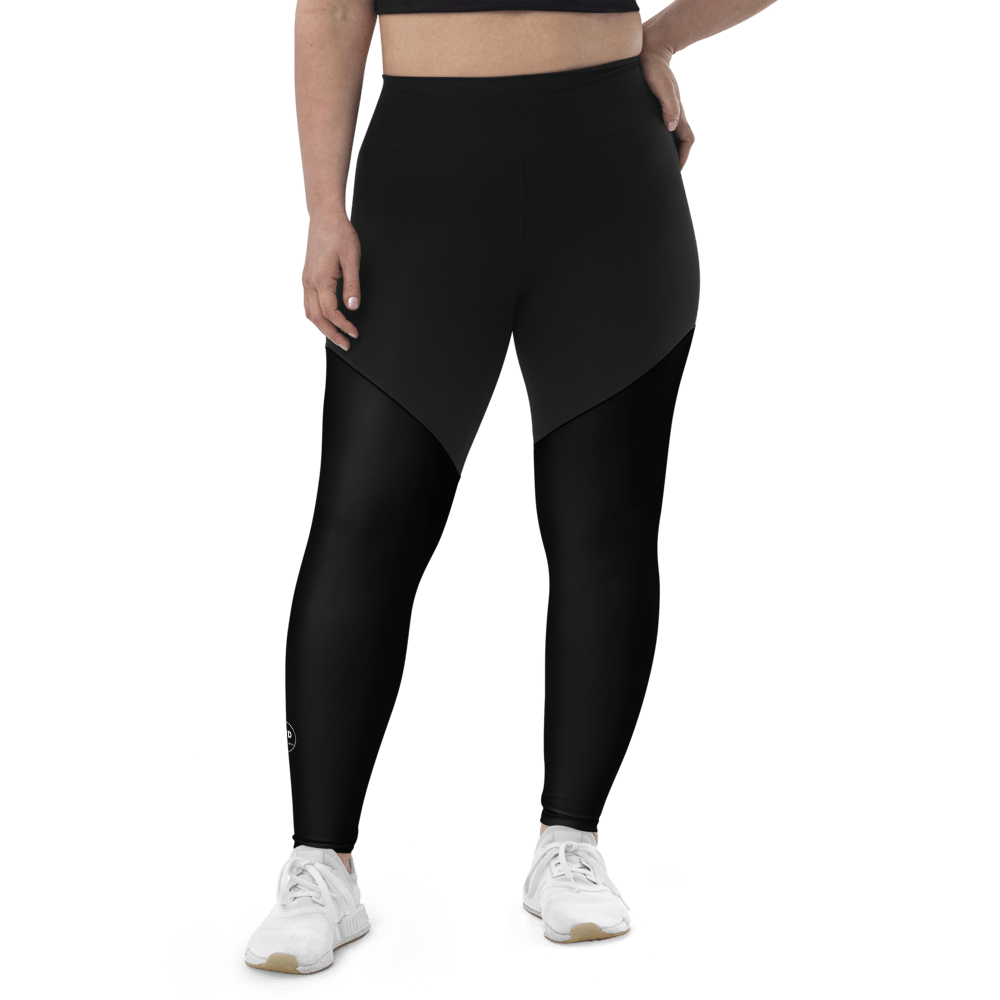 Sporty colors Compression 3 in + black Leggings solid