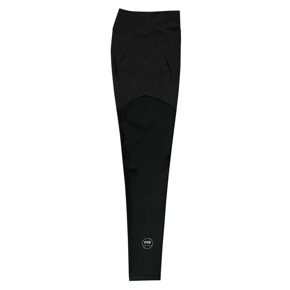 3 black in colors Sporty Leggings Compression solid +