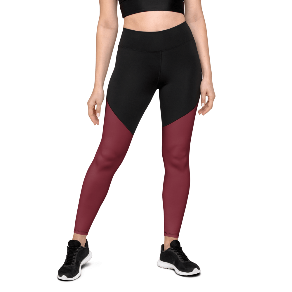 in colors solid + Sporty Leggings Compression 3 black
