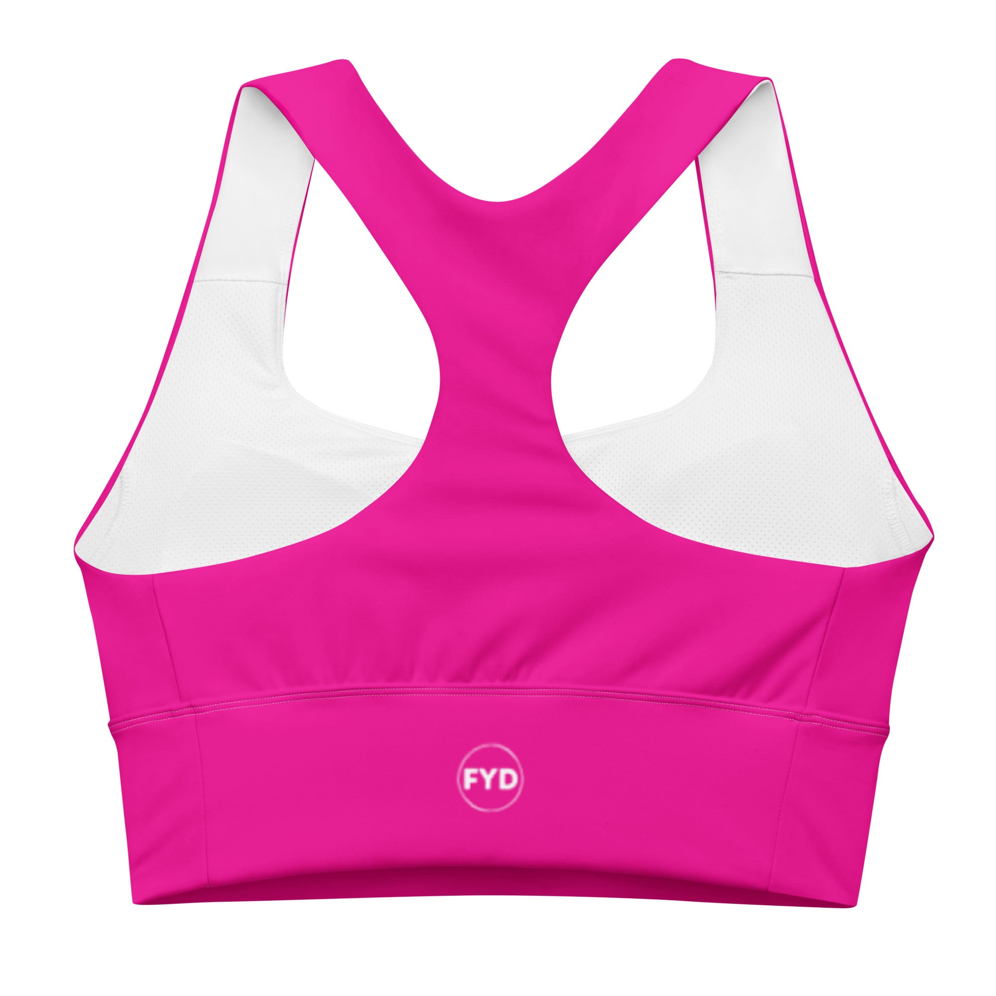Long Line Sports Bra in hot pink