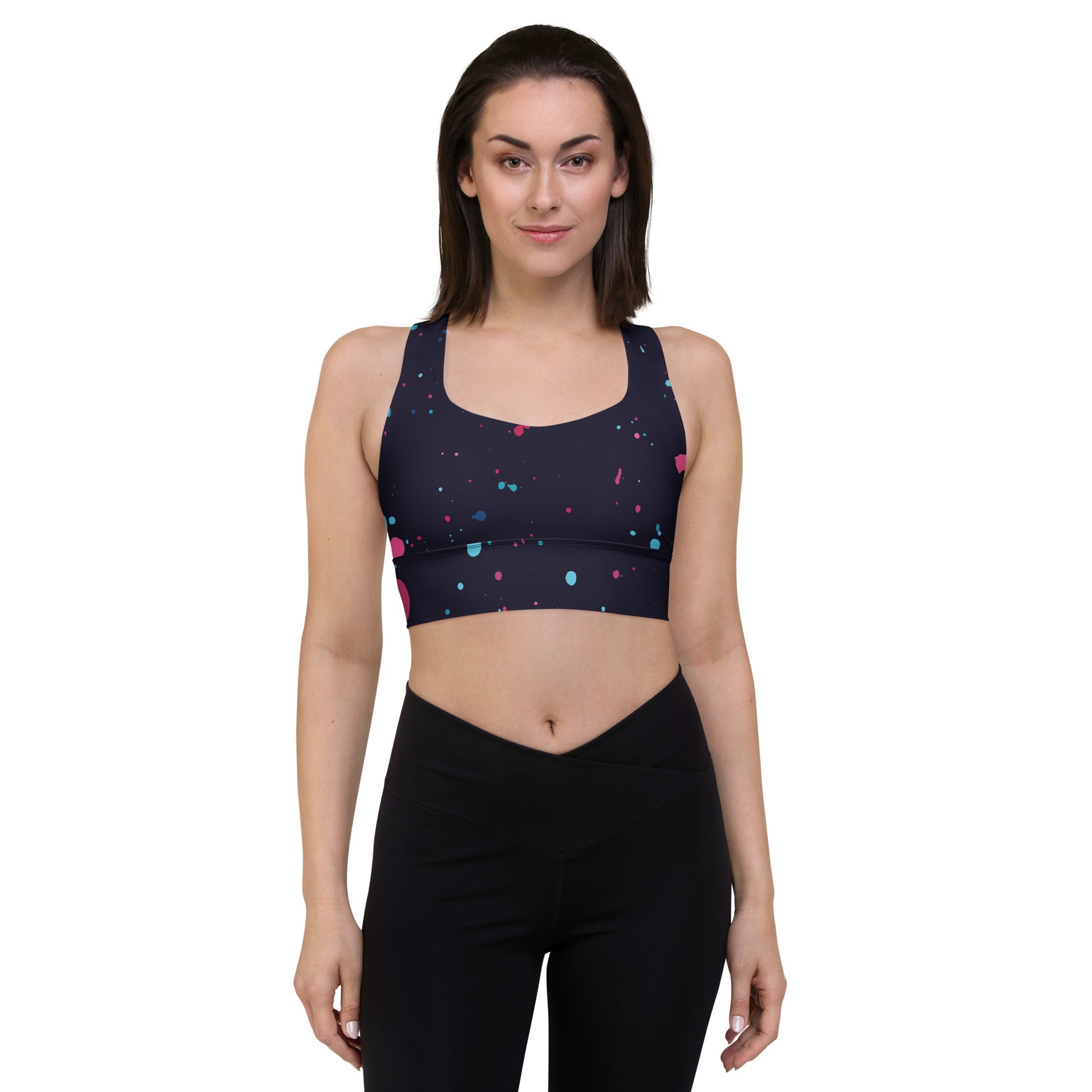 Longline Sports Bra in Spotted Spring - familiar...yet different