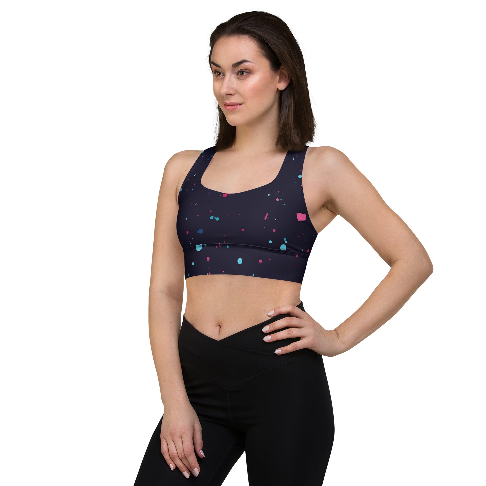 Longline Sports Bra in Spotted Spring - familiar...yet different