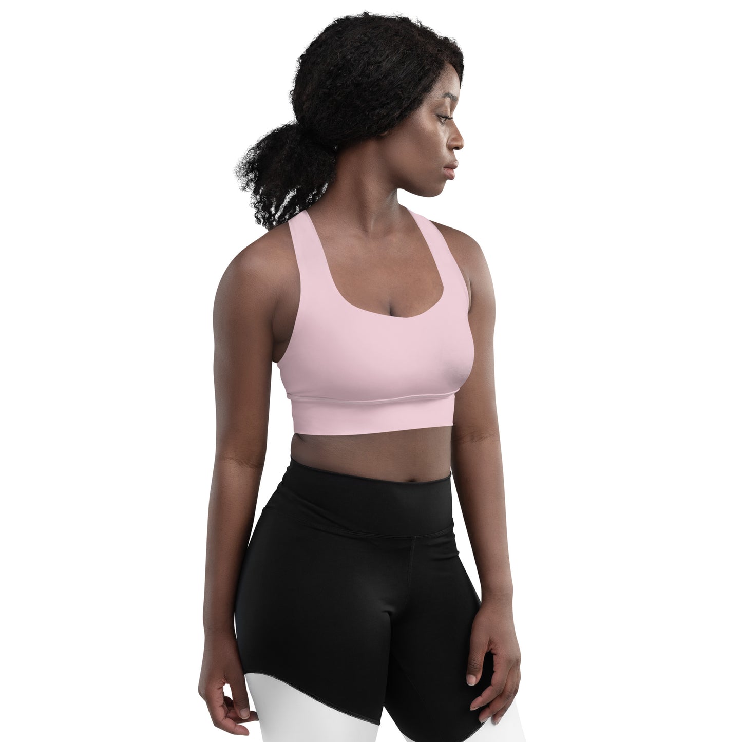 Size Inclusive Longline Sports Bra in Pretty in Pink - familiar...yet different