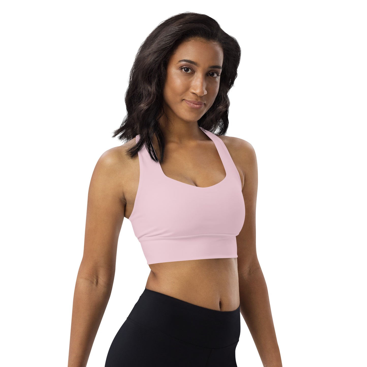 Size Inclusive Longline Sports Bra in Pretty in Pink - familiar...yet different