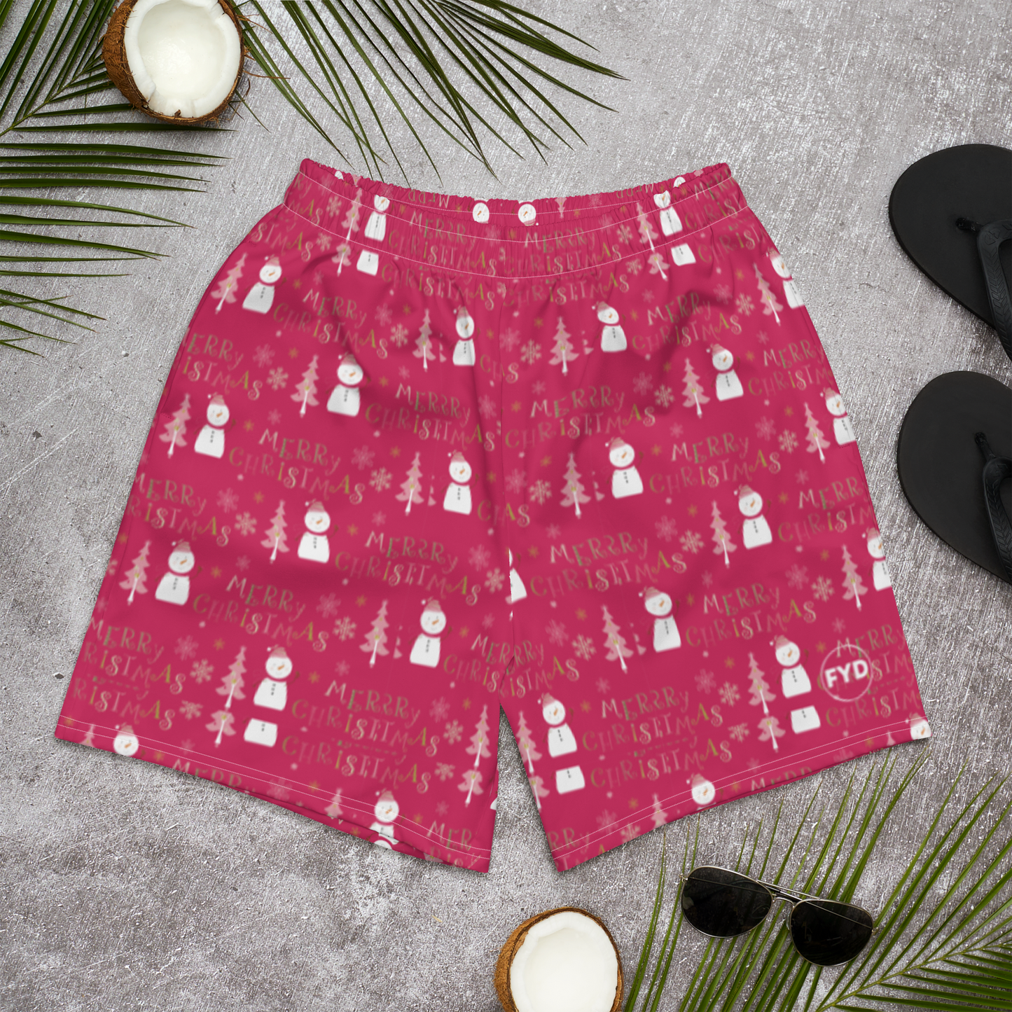 Unisex Athleisure Shorts in xmas print - familiar...yet different