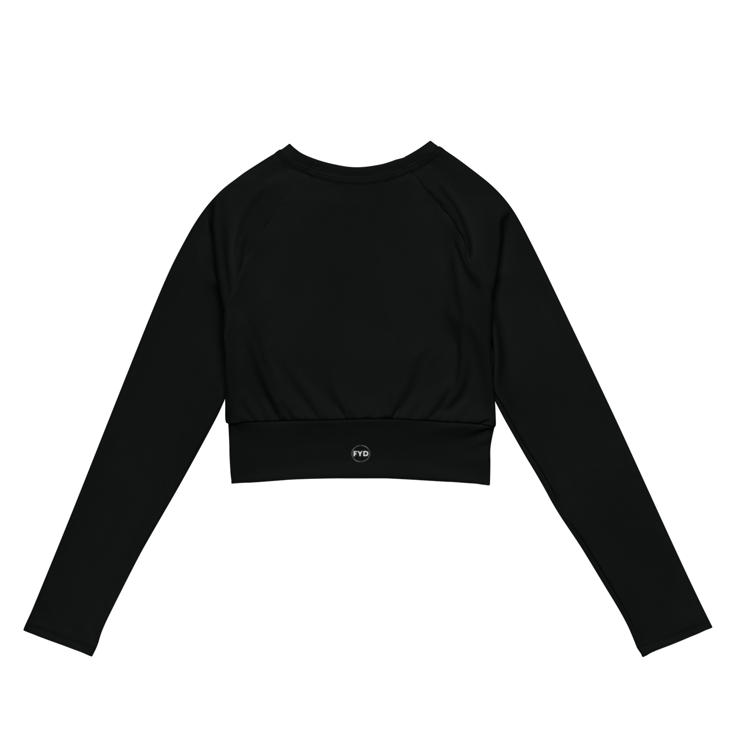 Recycled Long-Sleeve Crop Top in Black - familiar...yet different