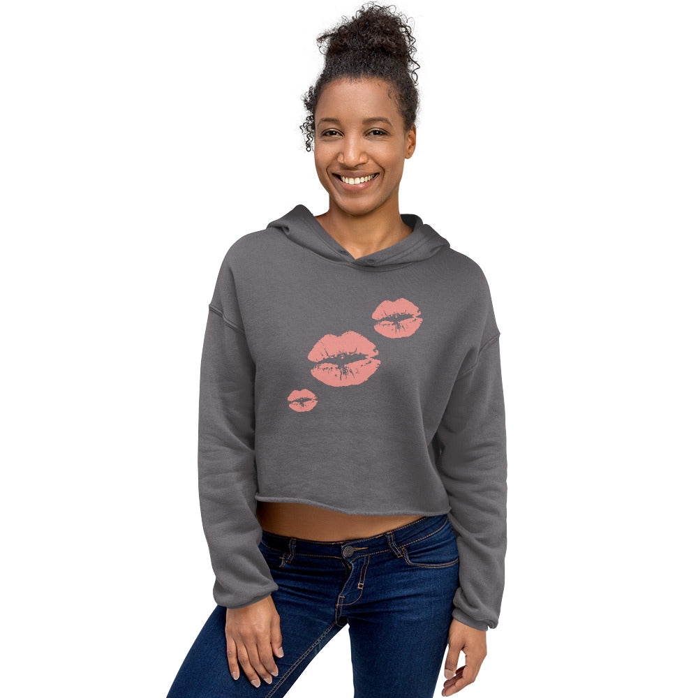 Crop Hoodie kissable lips in 4 colors - familiar...yet different