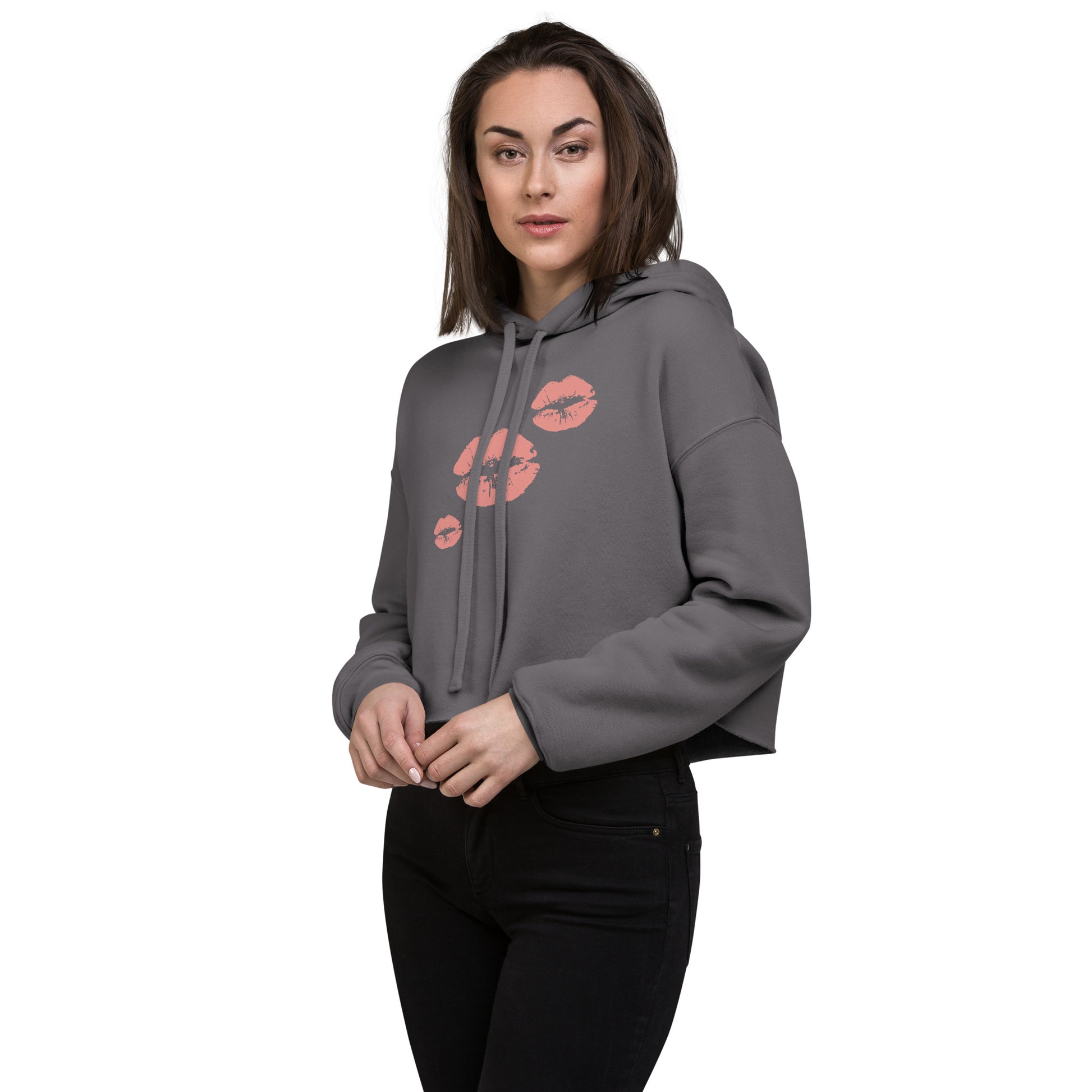 Crop Hoodie kissable lips in 4 colors - familiar...yet different